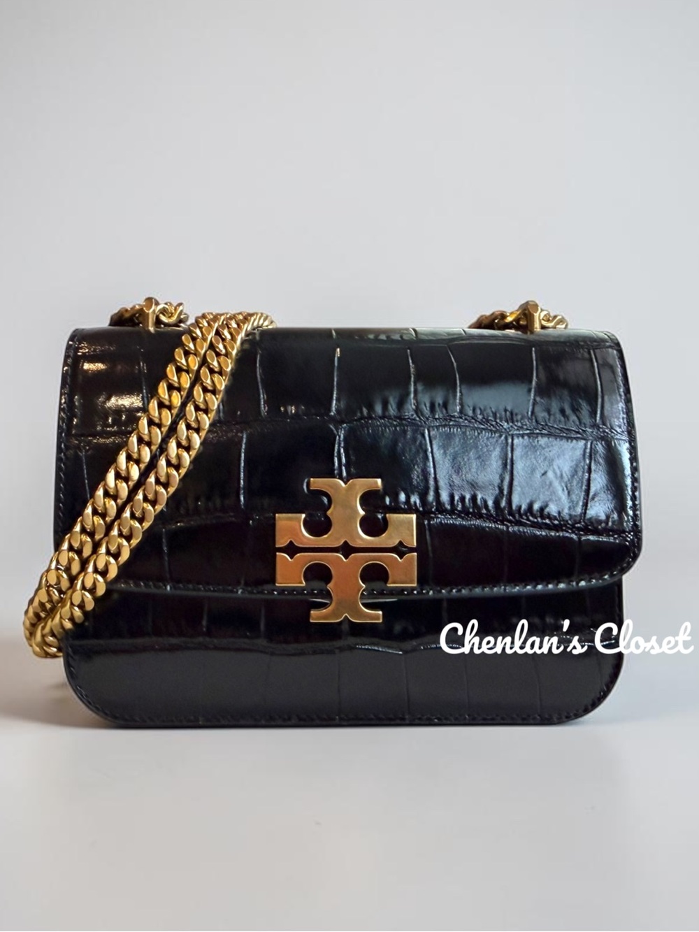 Tory Burch SMALL ELEANOR BAG Croc Embossed Leather NEW
